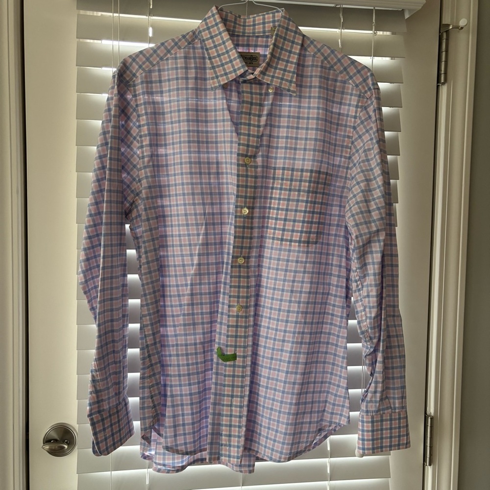 Gitman Brothers Sport Shirt Size L Color Pink/Blue